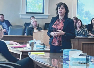 
			
				                                Court Administrator Veronica Grooms addresses a courtroom full of agency providers about the concept of Family Intervention Court.
 
			
		