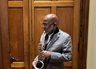 
			
				                                Ed “Sax” Thomas could be heard playing the saxophone at various points at CASA’s Night in Italy fundraiser.
                                 Rachel Adkins/The Ledger Independent

			
		