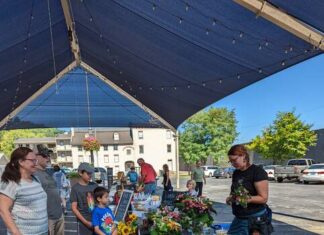 
			
				                                Visitors shopping at the Pavilion Farmer’s Market in downtown Maysville.
                                 Submitted by Sarah Winter

			
		